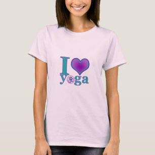 Camiseta eu amo o t-shirt da ioga