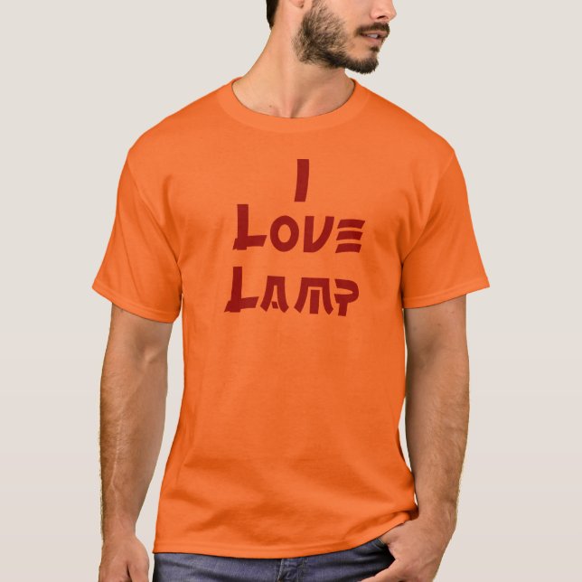 Camiseta Eu amo o t-shirt da lâmpada (Frente)