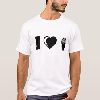 Camiseta Eu amo o t-shirt da lâmpada