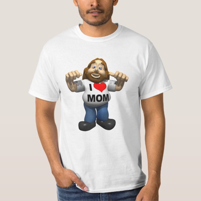 Camiseta eu amo o t-shirt da mamã (Frente)
