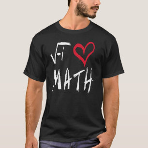 Camiseta Eu amo o t-shirt da matemática