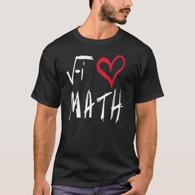 Camiseta Eu amo o t-shirt da matemática (Frente)