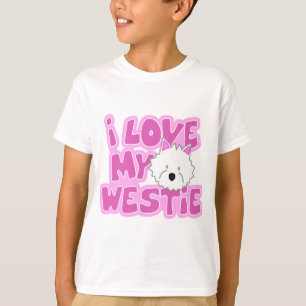 Camiseta Eu amo o t-shirt da minha criança de Westie