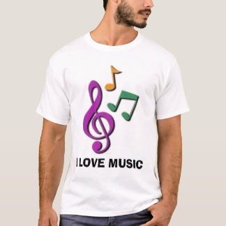 Camiseta Eu amo o t-shirt da música