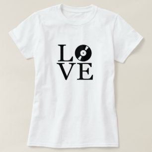 Camiseta Eu amo o t-shirt da música
