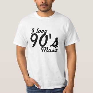 Camiseta Eu amo o t-shirt da música dos anos 90