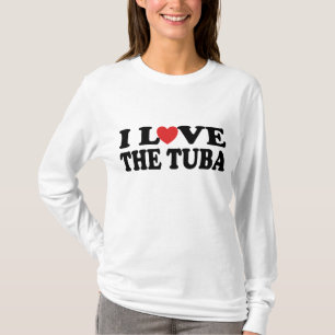 Camiseta Eu amo o t-shirt da tuba