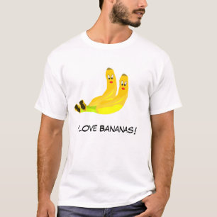 Camiseta Eu amo o t-shirt das bananas