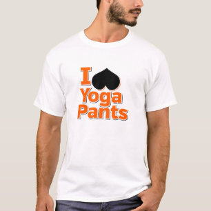Camiseta Eu amo o t-shirt das calças da ioga