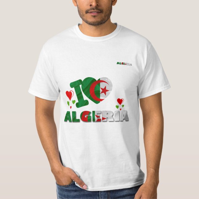 CAMISETA EU AMO O T-SHIRT DE ARGÉLIA (Frente)
