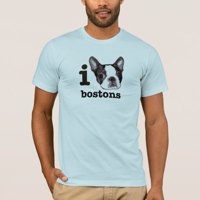 Camiseta Eu amo o t-shirt de Bostons (Frente)