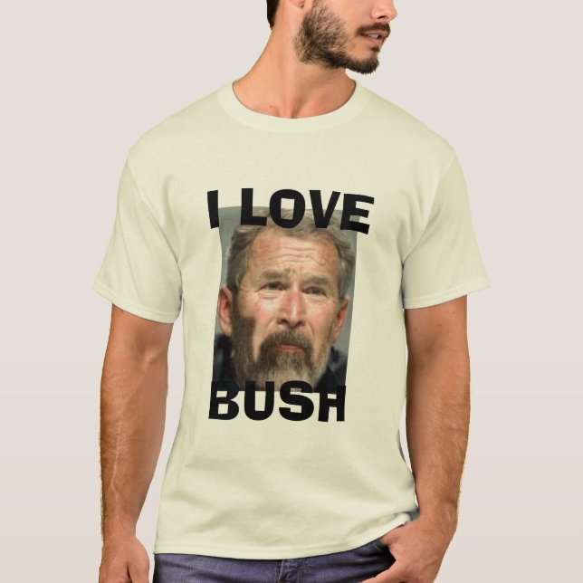 Camiseta Eu amo o t-shirt de Bush (Frente)
