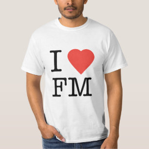 Camiseta Eu amo o t-shirt de FM