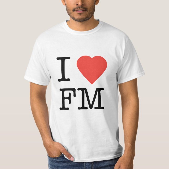 Camiseta Eu amo o t-shirt de FM (Frente)