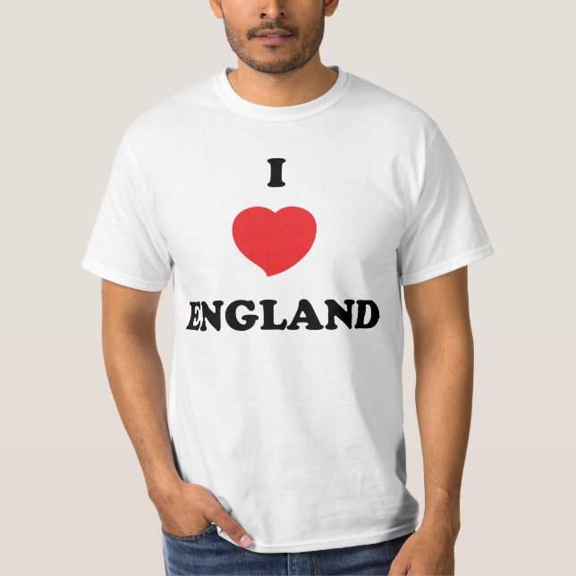 Camiseta EU AMO o t-shirt de Inglaterra (Frente)