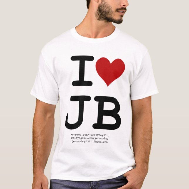 Camiseta Eu amo o t-shirt de JB (Frente)