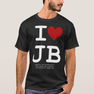 Camiseta Eu amo o t-shirt de JB (preto)