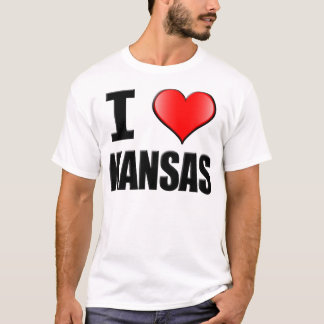 Camiseta Eu amo o t-shirt de Kansas - homens