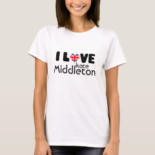 Camiseta Eu amo o t-shirt de Kate Middleton