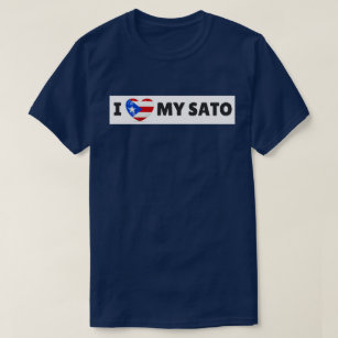 Camiseta EU AMO o t-shirt de M SATO (CÃO)