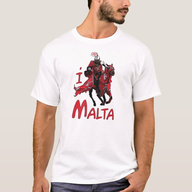 Camiseta EU AMO o t-shirt de MALTA (Frente)