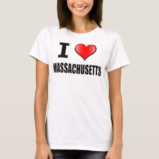 Camiseta Eu amo o t-shirt de Massachusetts - mulheres