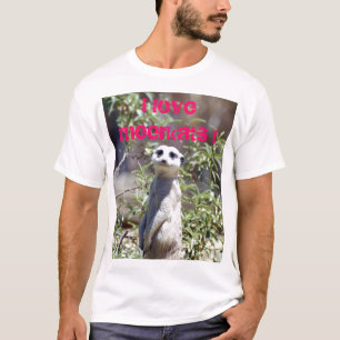 Camiseta Eu amo o t-shirt de Meerkats