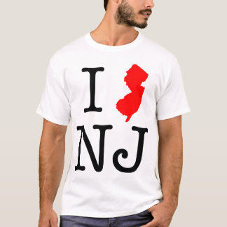 Camiseta Eu amo o t-shirt de NJ New-jersey