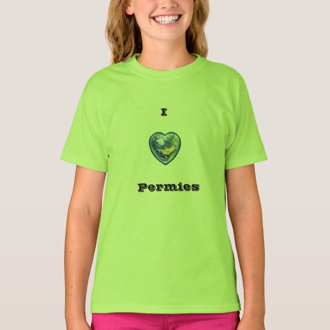 Camiseta Eu amo o t-shirt de Permies (Frente)
