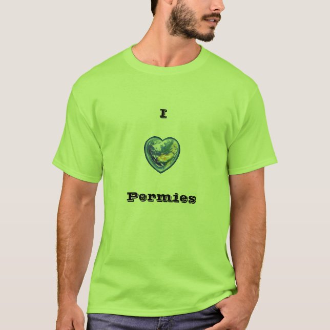 Camiseta Eu amo o t-shirt de Permies (Frente)
