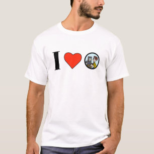 Camiseta Eu amo o t-shirt de rádio de Digitas