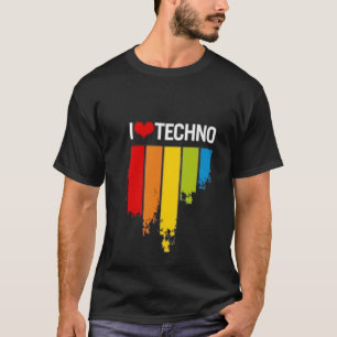 Camiseta Eu amo o t-shirt de Techno