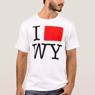 Camiseta Eu amo o t-shirt de WY Wyoming