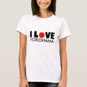 Camiseta Eu amo o t-shirt de Yokohama
