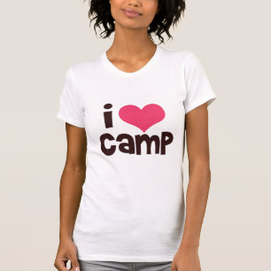Camiseta Eu amo o t-shirt do acampamento
