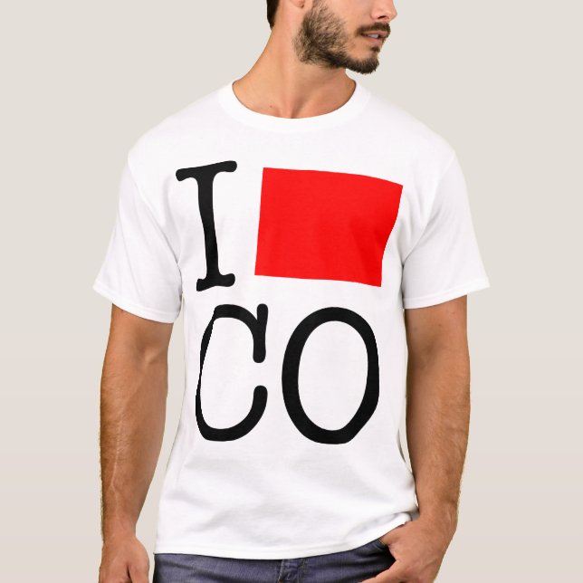 Camiseta Eu amo o t-shirt do CO Colorado (Frente)
