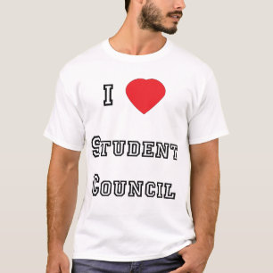 Camiseta Eu amo o t-shirt do conselho estudantil