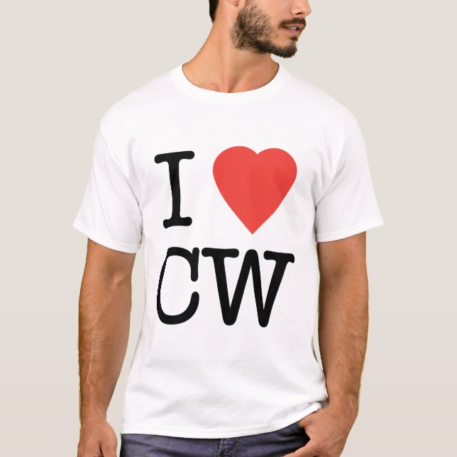 Camiseta Eu amo o t-shirt do CW (Frente)