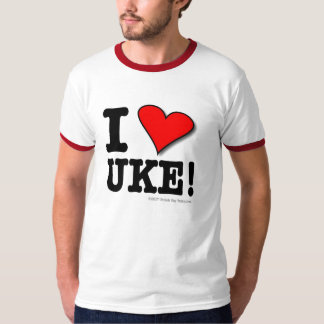 Camiseta EU AMO o t-shirt do desenhista de UKE