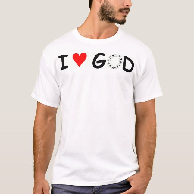 Camiseta Eu amo o t-shirt do DEUS (Frente)