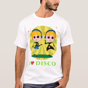 Camiseta Eu amo o t-shirt do disco