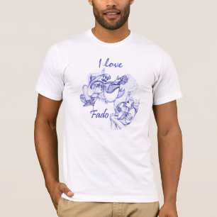 Camiseta Eu amo o t-shirt do Fado
