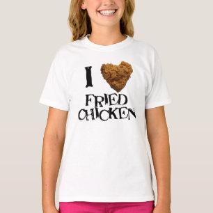 Camiseta Eu amo o t-shirt do frango frito