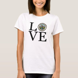 Camiseta Eu amo o t-shirt do mercado dos fazendeiros