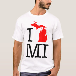 Camiseta Eu amo o t-shirt do MI Michigan
