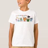 Eu amo o t-shirt do miúdo do jardim de infância