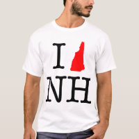 Eu amo o t-shirt do NH New Hampshire