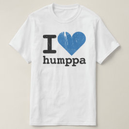 Camiseta Eu amo o t-shirt do valor azul de Humppa