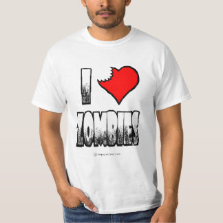 Camiseta Eu amo o t-shirt do zombi dos zombis