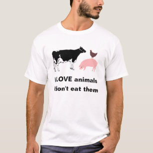 Camiseta Eu amo o t-shirt dos animais